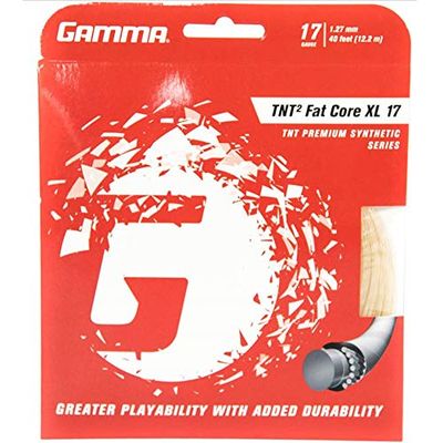 Gamma TNT2 Fat Core XL 17g Tennis String 8 Pack Set - Best Raquet String for Durability