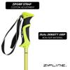 Zipline Lollipop 14.0 Graphite Carbon Composite Ski Poles  Lightweight Ergonomic Grip, Vibration Dampening, Groomers and Freestyle. Choice of Skiers (Lemon, 40" in./102 cm) view 2