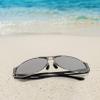 ATX OPTICAL XXL extra large Classic Pilot 2.0 Polarized Sunglasses for big wide heads 154mm (silver) view 2