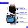 Titan by Arctic Zone Deep Freeze Cooler - 16 Can Zipperless Hardbody Cooler with Deep Freeze Insulation, HardBody Liner, and SmartShelf - Process Blue view 3