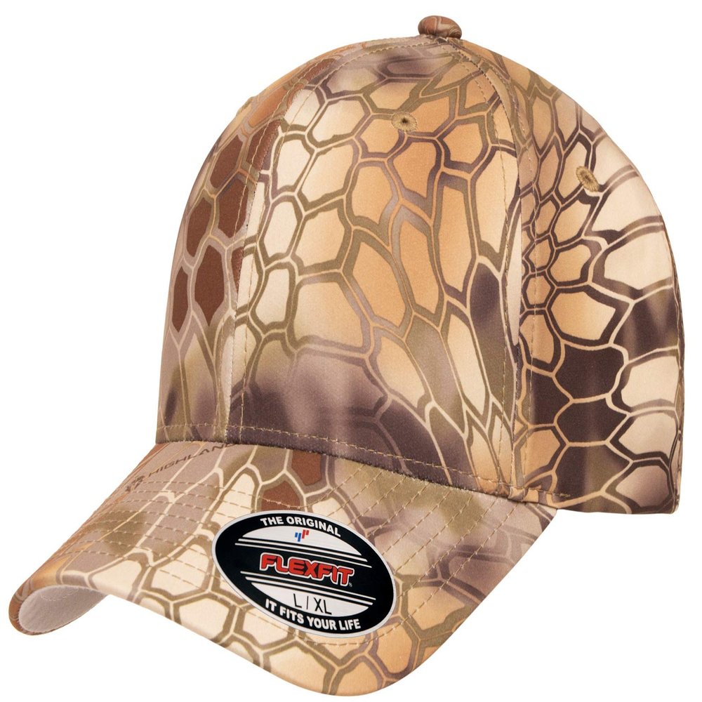 Flexfit 6277 Wooly Combed Twill Cap, S/M, Kryptek Highlander