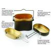 Military 3-Piece Mess Kit,Messtin, Canteen For Outdoor Camping Leisure,Fishing,Mountail Climbing Khaki Color Made In Korea view 3
