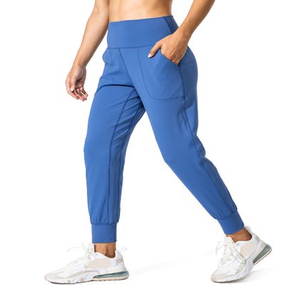 G Gradual Women's Joggers High Waisted Yoga Pants with Pockets Loose Leggings for Women Workout, Athletic, Lounge (Blue, X-Small)
