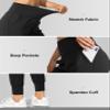 G Gradual Women's Joggers High Waisted Yoga Pants with Pockets Loose Leggings for Women Workout, Athletic, Lounge (Black, Large) view 4