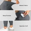 G Gradual Women's Joggers High Waisted Yoga Pants with Pockets Loose Leggings for Women Workout, Athletic, Lounge (Dark Grey, Medium) view 4