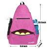 ACOSEN Tennis Bag Tennis Backpack - Large Tennis Bags for Women and Men to Hold Tennis Racket,Pickleball Paddles, Badminton Racquet, Squash Racquet,Balls and Other Accessories (Rose Red) view 2