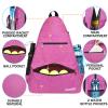 ACOSEN Tennis Bag Tennis Backpack - Large Tennis Bags for Women and Men to Hold Tennis Racket,Pickleball Paddles, Badminton Racquet, Squash Racquet,Balls and Other Accessories (Rose Red) view 4