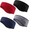 Syhood 4 Pieces Kids Fleece Headband Winter Ear Warmer Ear Muff Headbands for Child Outside Sporting Running(Classic Color) view 1