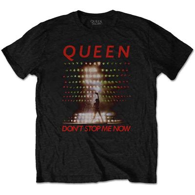 Queen Unisex T-Shirt: Don't Stop Me Now (Black) Size S