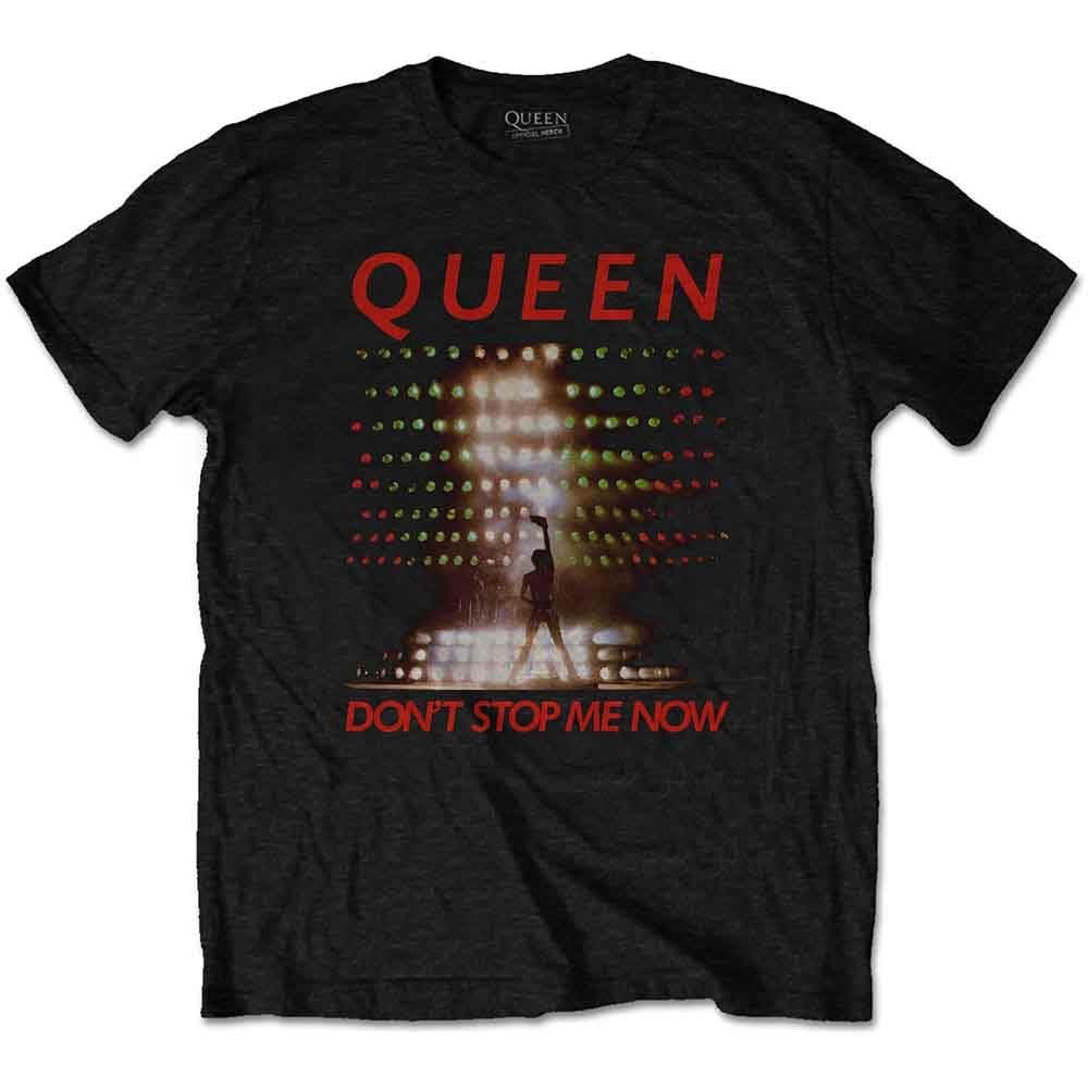 Queen Unisex T-Shirt: Don't Stop Me Now (Black) Size S