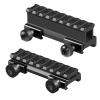 Picatinny Riser Mounts, FENTUK 1 Inch High Profile & 1/2 Inch Low Profile 8 Slots Picatinny Rail Riser Mount with See Through Design for Scopes Optics Red Dots - 2 Pack (Include 1" & 0.5" Riser Mount) view 2