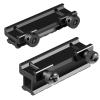 Picatinny Riser Mounts, FENTUK 1 Inch High Profile & 1/2 Inch Low Profile 8 Slots Picatinny Rail Riser Mount with See Through Design for Scopes Optics Red Dots - 2 Pack (Include 1" & 0.5" Riser Mount) view 4