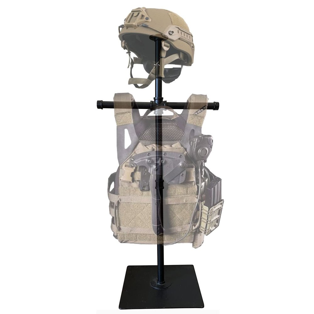 TYTAMMON Iron Tactical Gear Stand Plate Carrier Holder Stand Body Armor Stand Display Hold Up To 200 lbs(Display Stands-Gear Tree) (Height 41 inches)
