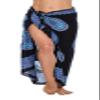 SHU-SHI Womens Beach Swimsuit Cover Up Flower Sarong Wrap with Coconut Clip view 1