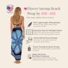 SHU-SHI Womens Beach Swimsuit Cover Up Flower Sarong Wrap with Coconut Clip view 2