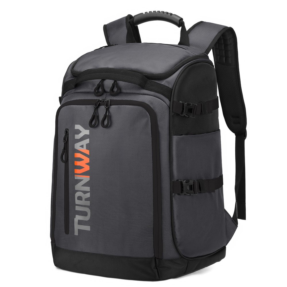 TurnWay Ski/Snowboard Boot Bag/Skating Bag | Excellent for Store and Transport Gear, Jacket, Helmet, Goggles, Gloves & Accessories (Grey)