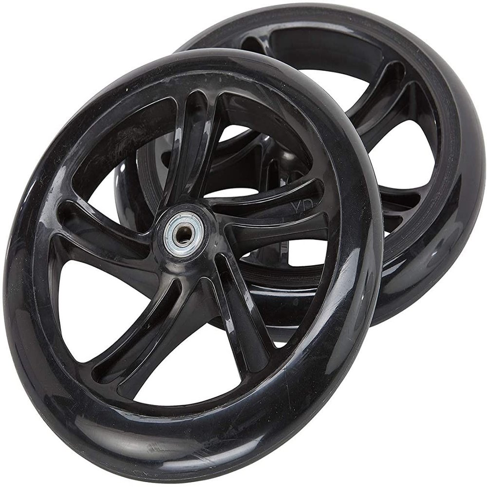California-Toys.com 1 (One) Genuine Replacement Wheel for The Razor A5 DLX Kick Scooter 200 mm (8"): Black Wheel with Black Hub