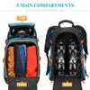 TurnWay Ski/Snowboard Boot Bag/Skating Bag | Excellent for Store and Transport Gear, Jacket, Helmet, Goggles, Gloves & Accessories (Blue-Orange) view 3