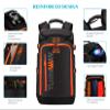 TurnWay Ski/Snowboard Boot Bag/Skating Bag | Excellent for Store and Transport Gear, Jacket, Helmet, Goggles, Gloves & Accessories (Black-Orange) view 4