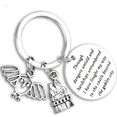 Kivosliviz Movie Inspired Keychain Gift Jareth The King Through Dangers Untold Cult Movies Literary Gift