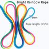 16 FT Long Jump Rope for Kids, 2 Pack Adjustable Double Dutch Skipping Rope with Wooden Handle, Multiplayer Rainbow Jumping Rope for Outdoor Fun, School Sport, Party Game view 3
