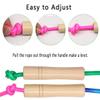 16 FT Long Jump Rope for Kids, 2 Pack Adjustable Double Dutch Skipping Rope with Wooden Handle, Multiplayer Rainbow Jumping Rope for Outdoor Fun, School Sport, Party Game view 4