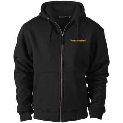 dunbrooke Men's Black Washington Football Team Craftsman Thermal Lined Full-Zip Jacket