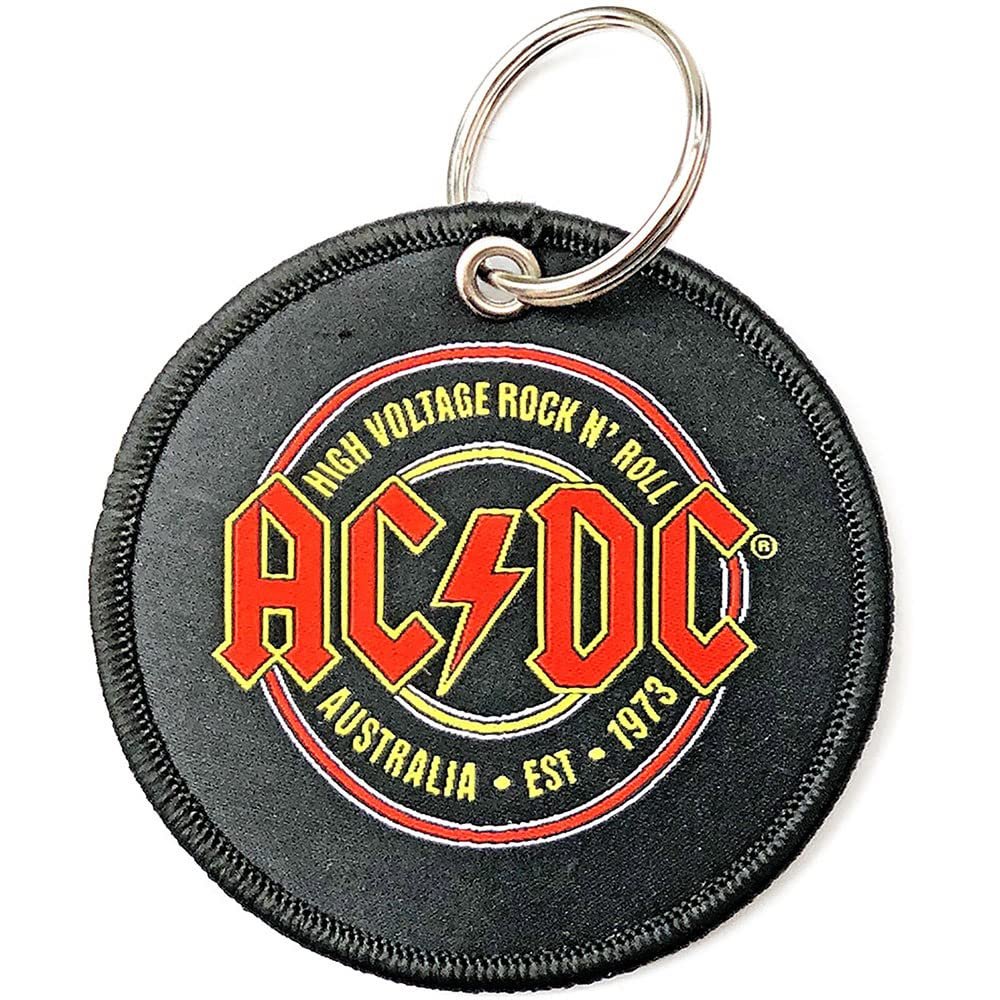 AC/DC Est. 1973 Double Sided Patch Keyring