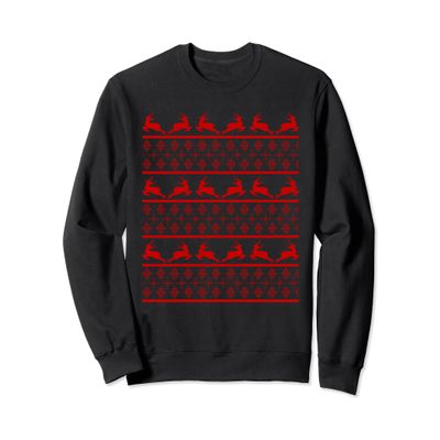Christmas Reindeer Decor Cool Xmas Holiday Yule Season Gift Sweatshirt