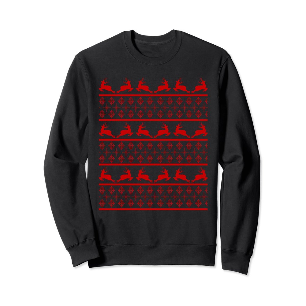 Christmas Reindeer Decor Cool Xmas Holiday Yule Season Gift Sweatshirt