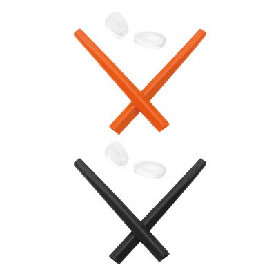 Mryok 2 Pair Replacement Earsocks Nosepieces Kits for Oakley Deviation - Orange & Black