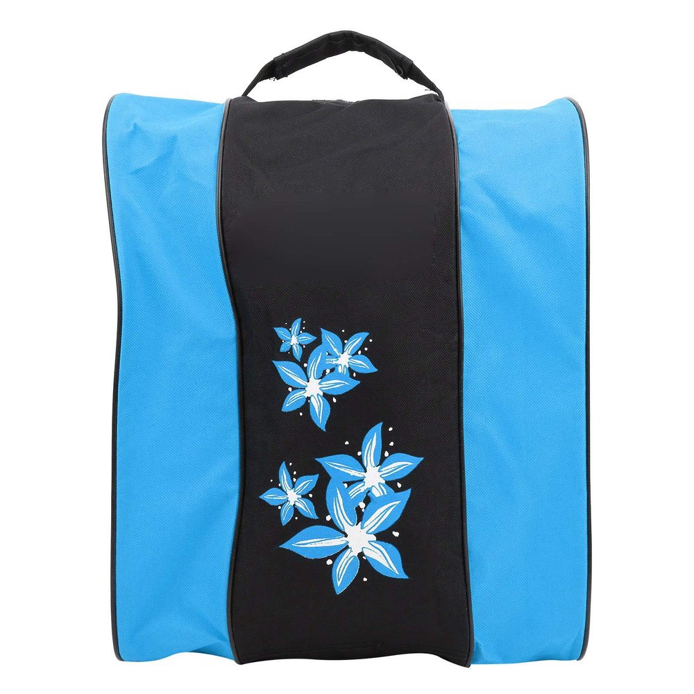 Roller Skate Bag Ice Skate Bag 3 Layers Nylon Inline Skate Bag Single?shoulder Skates Bag (blue)