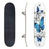 EFTOWEL Skateboards Composition of Blue Butterflies Morpho and White Butterflies on White Classic Concave Skateboard Cool Stuff Teen Gifts Longboard Extreme Sports for Beginners and Professionals view 1