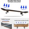 EFTOWEL Skateboards Composition of Blue Butterflies Morpho and White Butterflies on White Classic Concave Skateboard Cool Stuff Teen Gifts Longboard Extreme Sports for Beginners and Professionals view 4