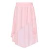 Agoky Girls' Chiffon Hi-Low Dance Skirt Lyrical Ballet Jazz Latin Dance Dress Costumes Studio Practice Performance Pink 9-10 view 1