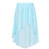 Agoky Girls' Chiffon Hi-Low Dance Skirt Lyrical Ballet Jazz Latin Dance Dress Costumes Studio Practice Performance Light_Blue 9-10 view 1