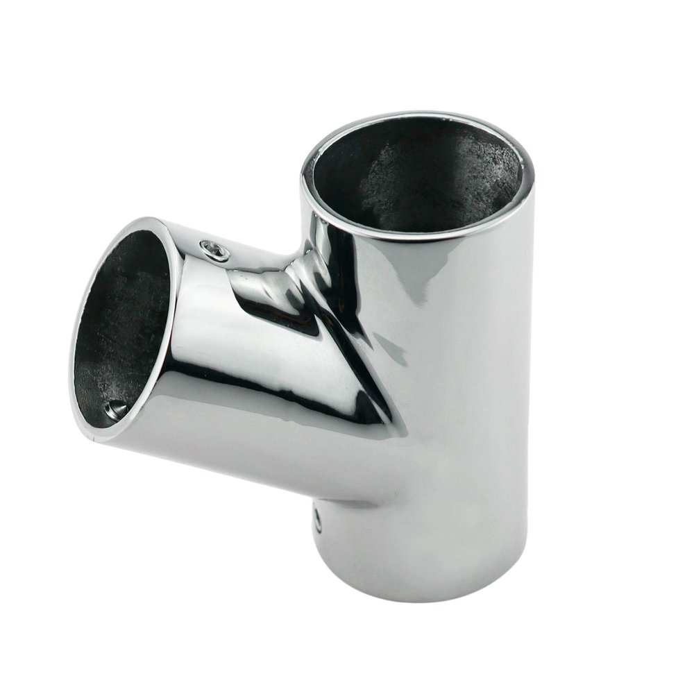 316 Stainless Steel Polished Marine Grade Handrail Fitting 60 Deck Hand Tee for 1-1/4 inch Tube/Pipe of Boat Marine Solid1PC