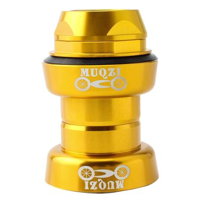 Baosity Threaded Headset 25.4mm 1" Front Fork Bike Headset Replacement Stem Part, Golden