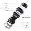 Baosity Threaded Headset 25.4mm 1" Front Fork Bike Headset Replacement Stem Part, Golden view 2