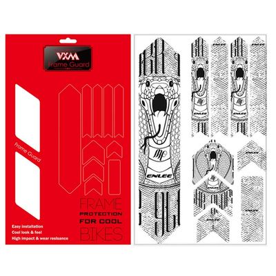 VXM 3D MTB Bike Paster Frame Scratch Resistant Protector Bicycle Glue Removeable Stickers Anti-Skid Guard Frame Cover Decoration (G Style)