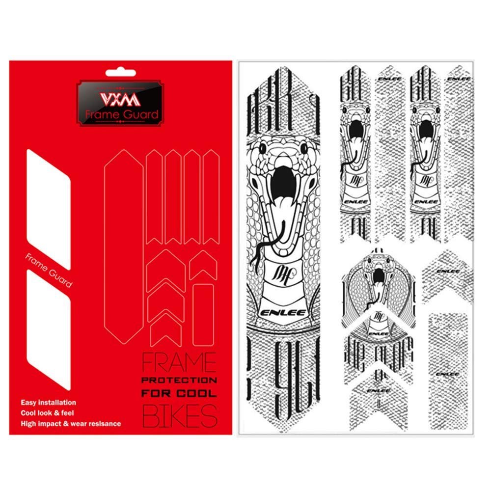 VXM 3D MTB Bike Paster Frame Scratch Resistant Protector Bicycle Glue Removeable Stickers Anti-Skid Guard Frame Cover Decoration (G Style)