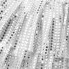 Agoky Kids Girls Glittery Sequined Dance Tutu Skirt Hip Hop Latin Jazz Fancy Dress Up for Prom Dance Stage Performance Silver 4-5 view 3