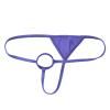 Agoky Men's Breathable G String Thongs Sissy Low Rise Hollow Out Low Rise Bikini Briefs Purple OneSize view 3