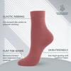 SERISIMPLE Colorful Quarter Ladies Crew Socks Breathable Solid Pastel Light Color Thin Bootie Unisex Sock 5 Pairs(Chestnut, Large) view 4