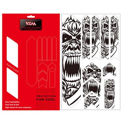 VXM 3D MTB Bike Paster Frame Scratch Resistant Protector Bicycle Glue Removeable Stickers Anti-Skid Guard Frame Cover Decoration (B Style)
