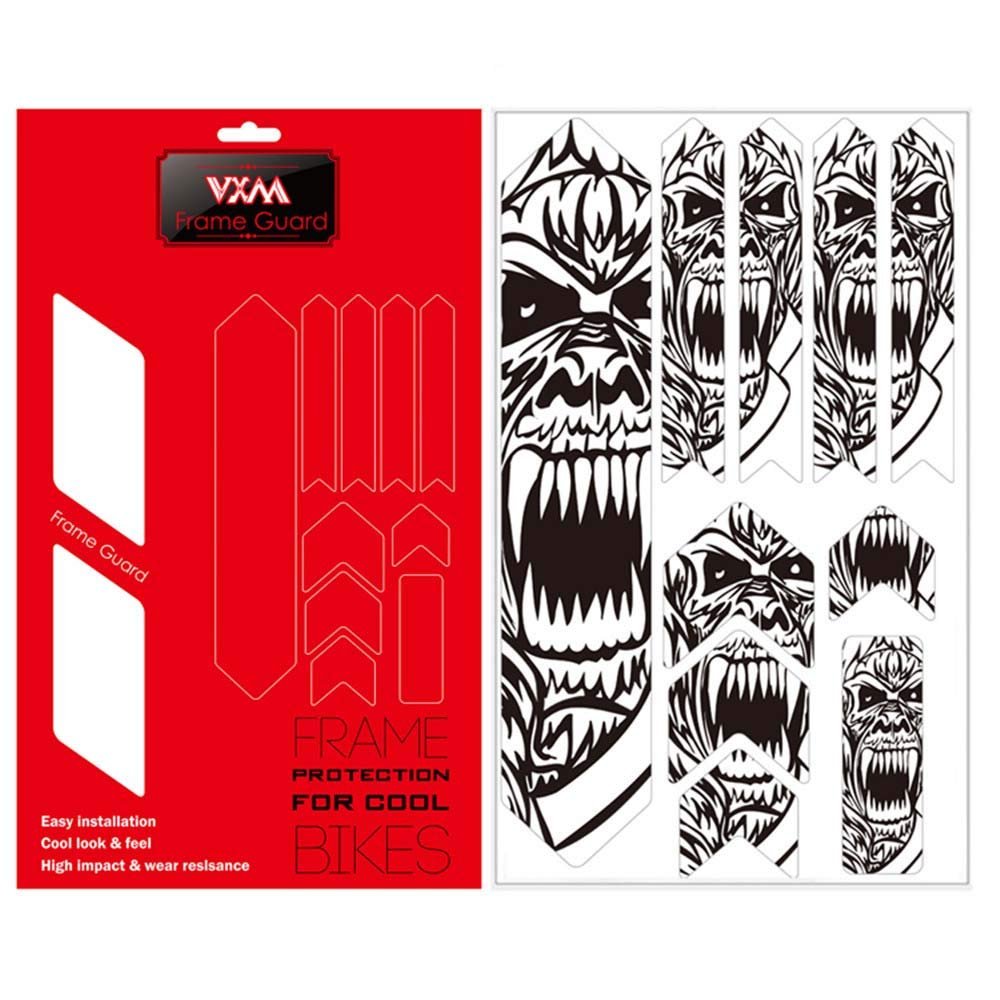 VXM 3D MTB Bike Paster Frame Scratch Resistant Protector Bicycle Glue Removeable Stickers Anti-Skid Guard Frame Cover Decoration (B Style)