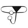 dPois Men Low Rise T-Back Thongs Gay Sexy G-String Briefs Underwear Panties Nightwear Black OneSize view 1