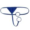 dPois Men Low Rise T-Back Thongs Gay Sexy G-String Briefs Underwear Panties Nightwear Dark Blue OneSize view 2