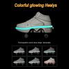 MLyzhe Fashiums Deformation Roller Shoes Male and Female Skating Shoes Adult Children's Automatic Walking Shoes Invisible Pulley Shoes Skates with Double-Row Deform Wheel (35, with Flash) view 2