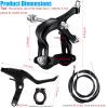Riakrum 6 Pieces Bike Brakes Calipers Road Bike C Shape Brake Aluminum Bicycle Brake Lever Brake Housing and Cable Brakes C Type Replacement Set for Road Bike view 2